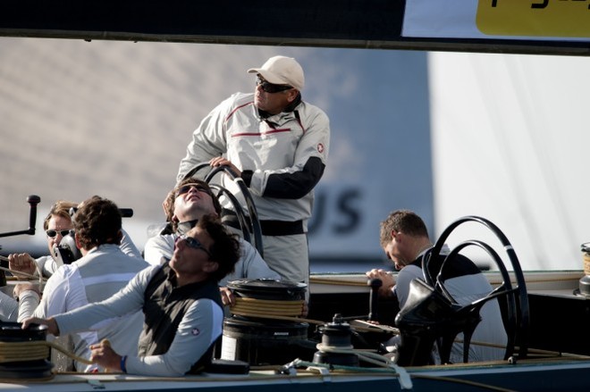 TFS-Pages Jaunes skipper Bertrand pace focuses on the job at hand - Louis Vuitton Trophy © Paul Todd/Outside Images http://www.outsideimages.com